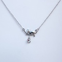 Collar Gato Reposo Lunar de plata 925